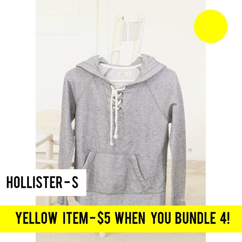 Hollister - Grey Hoodie - S
